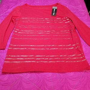 Rebecca Malone red size large shirt NWT